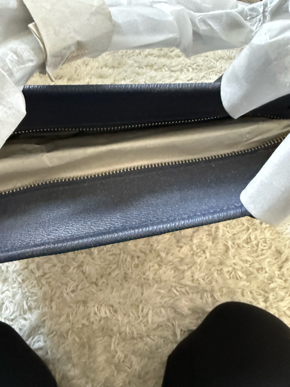 kate spade Navy and Cream Striped Tote - Picture 2 of 4